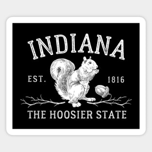 Indiana The Hoosier State Squirrel Magnet